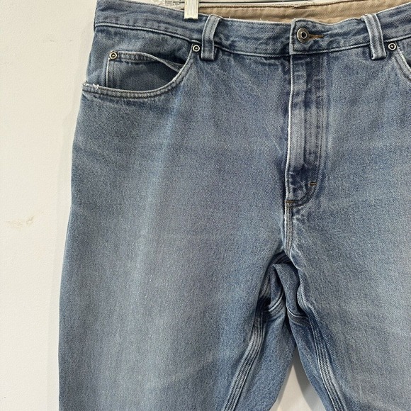 Duluth Trading Flex Ballroom Denim Jeans Men's 40x28 Relaxed Fit Light Wash - Picture 3 of 13